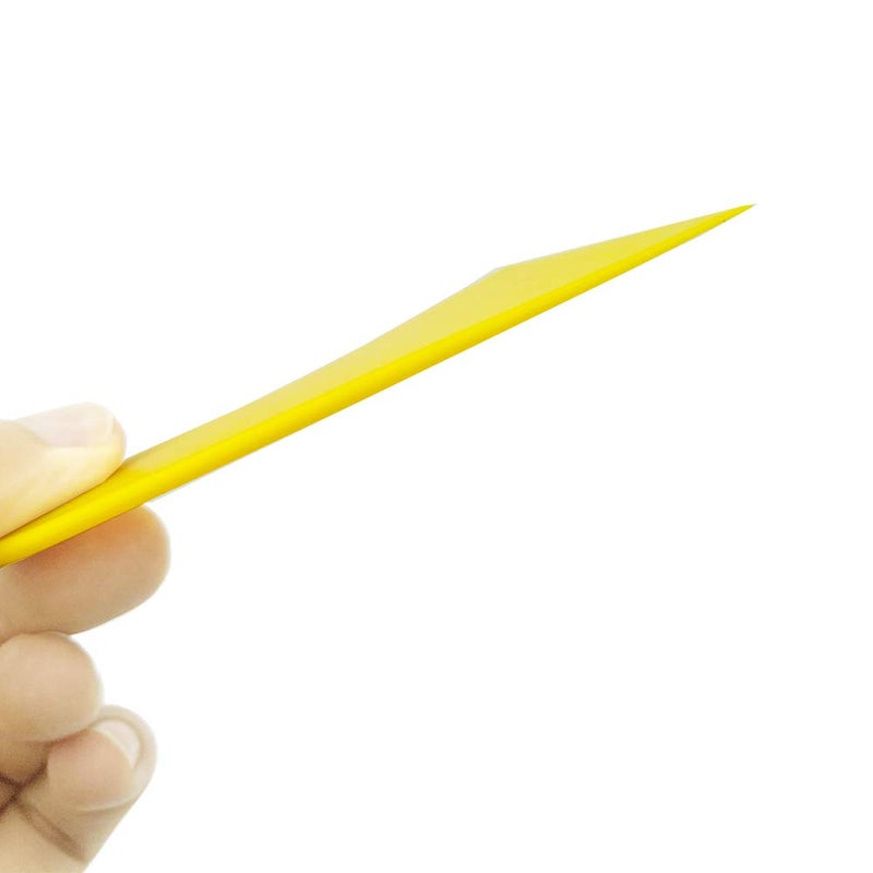GUGUGI Yellow Plastic Scraper Tool Car Vinyl Wrap Squeegee Window Film Squeegee for Removing Air Bubbles, or Removing Glass Decals 4Pack - Image 5